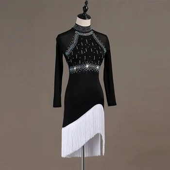 Women Professional Backless Sexy Latin Dance Dresses Competition Performance Clothing Long Sleeve Rhinestones Fringe Dress Girls
Women Professional Backless Sexy Latin Dance Dresses Competition Performance Clothing Long Sleeve Rhinestones Fringe Dress Girls