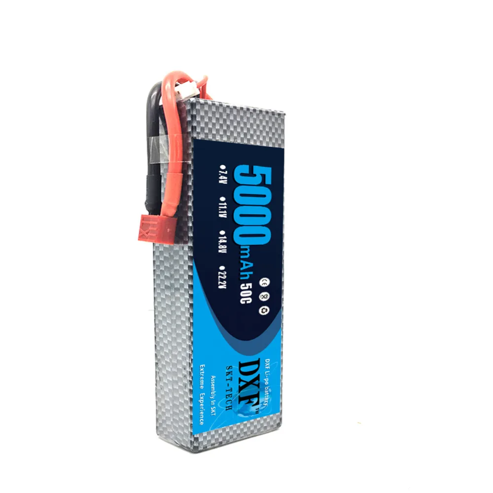 DXF 7.4V 5000mAh 50C 100C 2S Lipo Battery AKKU Bateria Tplug For RC Truck Drone Helicopter 1:8 / 1:10 Car Quadcopter
DXF 7.4V 5000mAh 50C 100C 2S Lipo Battery AKKU Bateria Tplug For RC Truck Drone Helicopter 1:8 / 1:10 Car Quadcopter