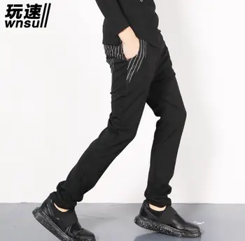 Spring Men's harem pants casual slacks splicing pants Youth joker character of baggy pants singers stage costumes trousers !
Spring Men's harem pants casual slacks splicing pants Youth joker character of baggy pants singers stage costumes trousers !