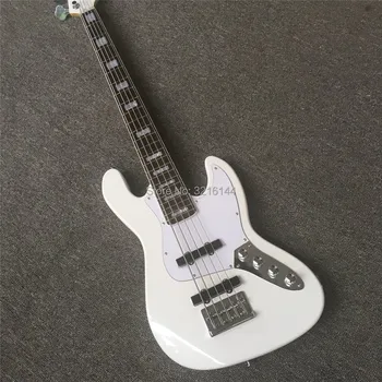 New white 5 string jazz electric bass, amplifying circuit, real photos of the factory wholesale and retail
New white 5 string jazz electric bass, amplifying circuit, real photos of the factory wholesale and retail