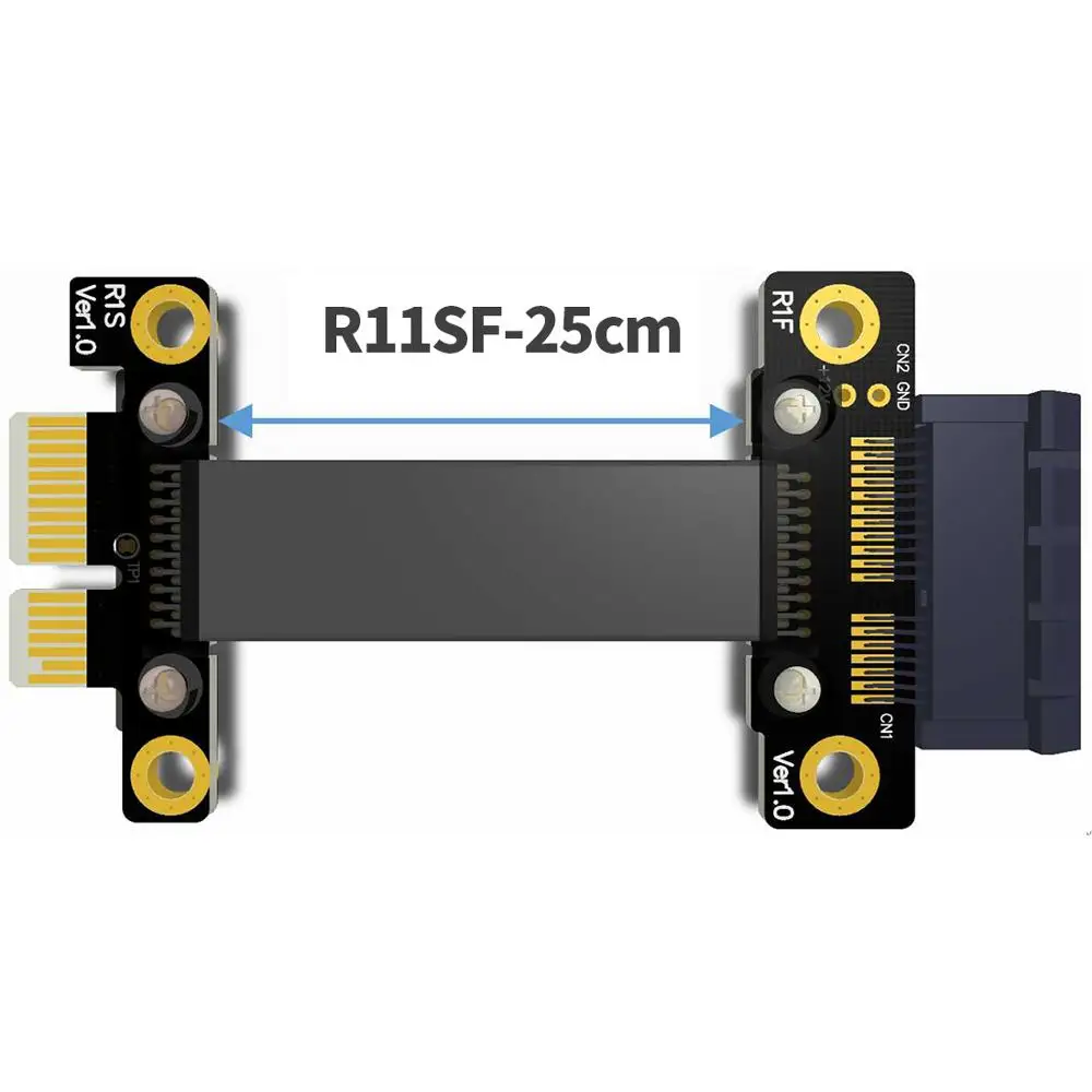 PCI-e 3.0 x1 to x1 Extension Cable High Speed 8G/bps PCI Express x1 Gen3 Riser Card Extender Ribbon Cables w Power Cable R11SF
PCI-e 3.0 x1 to x1 Extension Cable High Speed 8G/bps PCI Express x1 Gen3 Riser Card Extender Ribbon Cables w Power Cable R11SF