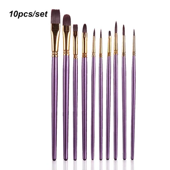 10pcs/set DIY Purple Artist Oil Painting Brush Nylon Hair Paint Brushes Watercolor Pen Paintbrush Professional Art Supplies
10pcs/set DIY Purple Artist Oil Painting Brush Nylon Hair Paint Brushes Watercolor Pen Paintbrush Professional Art Supplies