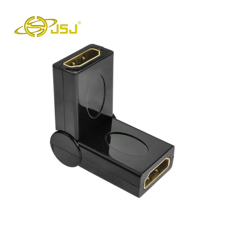 JSJ HDMI adapter to the mother turn elbow angle of 180 degrees L-type extension HDMI1.4 version
JSJ HDMI adapter to the mother turn elbow angle of 180 degrees L-type extension HDMI1.4 version
