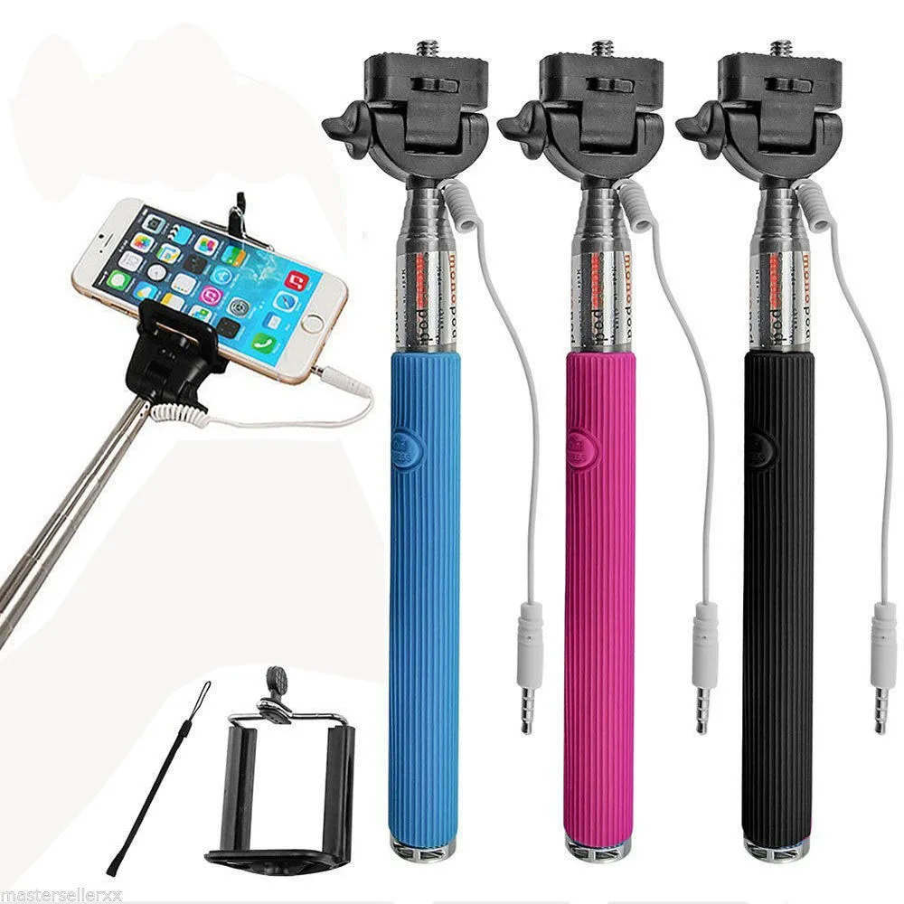 Handhold Self-timer Rod Extendable Stand Wired Mobile Phone Monopod Remote Control For Iphone Samsung HTC Huawei 2in1
Handhold Self-timer Rod Extendable Stand Wired Mobile Phone Monopod Remote Control For Iphone Samsung HTC Huawei 2in1