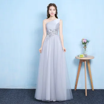 Grey Colour Bridesmaid Dress One-shoulder Party Annual Dress Vintage Wedding Guest Dress Wedding Party Sexy Prom Dress Vestido
Grey Colour Bridesmaid Dress One-shoulder Party Annual Dress Vintage Wedding Guest Dress Wedding Party Sexy Prom Dress Vestido