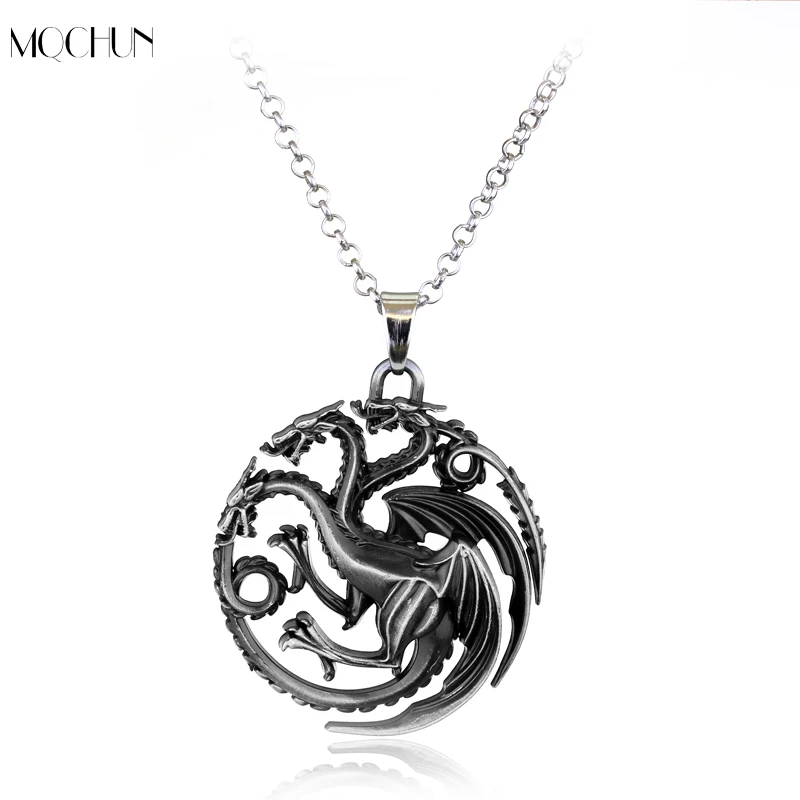 MQCHUN Necklace Game Of Thrones Three Head Dragon Song Of Ice And Fire Targaryen Pendant Necklace Men Christmas Party Gifts
MQCHUN Necklace Game Of Thrones Three Head Dragon Song Of Ice And Fire Targaryen Pendant Necklace Men Christmas Party Gifts