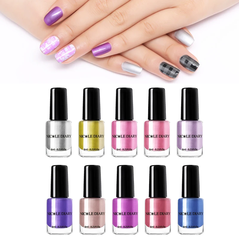 NICOLE DIARY 6ml Metallic Stamping Nail Polish Nail Art Print Manicure DIY Design Lacquer Manicure Nail Decoratoin
NICOLE DIARY 6ml Metallic Stamping Nail Polish Nail Art Print Manicure DIY Design Lacquer Manicure Nail Decoratoin
