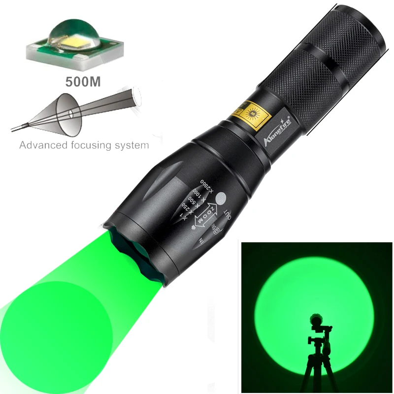 Home Lighting Green Light Flashlight Green Hunting Light Tactical Flashlight Zoomable Scalable CREE LED 300Yards Long Range
Home Lighting Green Light Flashlight Green Hunting Light Tactical Flashlight Zoomable Scalable CREE LED 300Yards Long Range