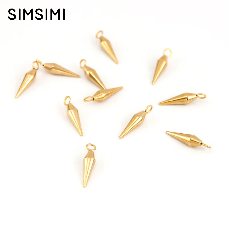 Simsimi small Cone with bail little charm Stainless steel pendant jewelry accessories gold/steel color wholesale 5000pcs
Simsimi small Cone with bail little charm Stainless steel pendant jewelry accessories gold/steel color wholesale 5000pcs