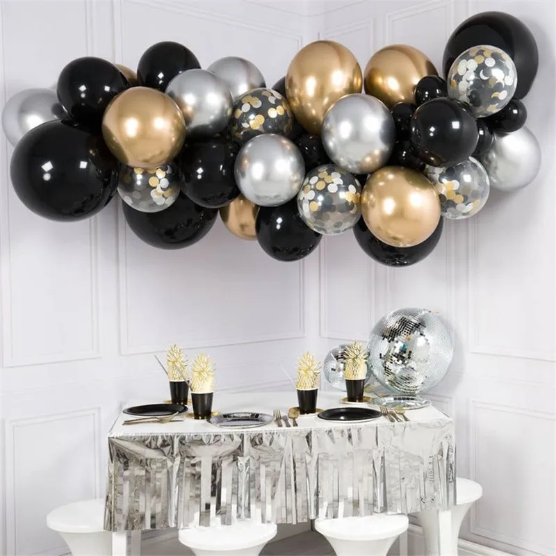 40pcs Balloon Garland Kit Black Gold Silver Balloon Arch “Midnight Glam" Party Prop Birthday Anniversary Neutral Party Decor
40pcs Balloon Garland Kit Black Gold Silver Balloon Arch “Midnight Glam" Party Prop Birthday Anniversary Neutral Party Decor