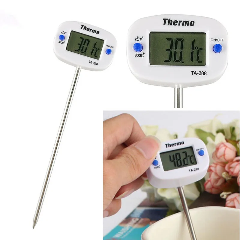 Digital Kitchen Thermometer For Food Milk Water Oil Stainless Steel Probe BBQ Meat Cooking Thermometer Kitchen Tools(-50-300 C)
Digital Kitchen Thermometer For Food Milk Water Oil Stainless Steel Probe BBQ Meat Cooking Thermometer Kitchen Tools(-50-300 C)