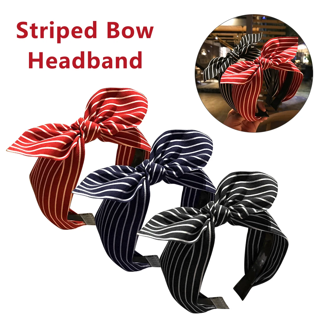 2019 New Fashion Bow Hair Accesories Rabbit Ears Hairbands Striped Knot Headbands for Women Girls Head Bands
2019 New Fashion Bow Hair Accesories Rabbit Ears Hairbands Striped Knot Headbands for Women Girls Head Bands