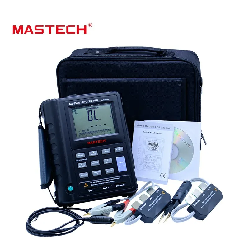 Mastech MS5308 LCR Meter Portable Handheld Auto Range LCR tester High-Performance 100Khz
Mastech MS5308 LCR Meter Portable Handheld Auto Range LCR tester High-Performance 100Khz