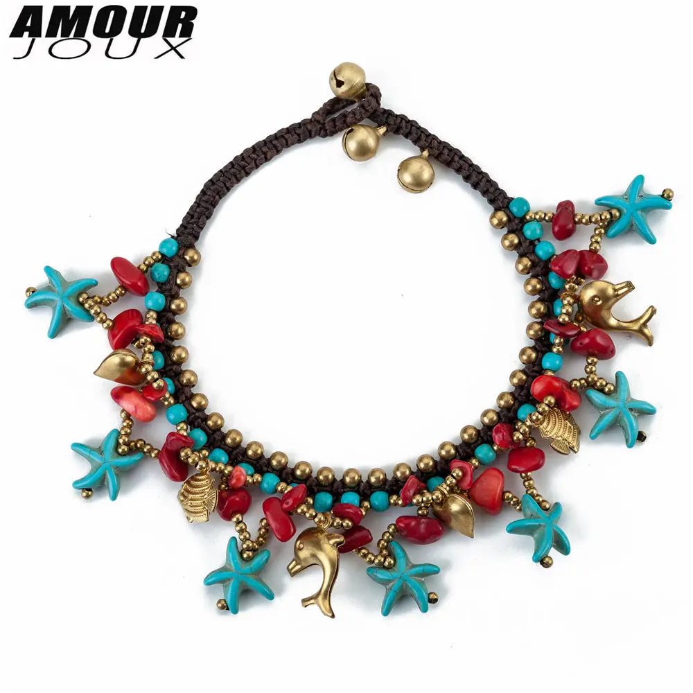 AMOURJOUX Vintage Handmade Green Starfish Charms Beaded Leg Anklets For Women Ankle Bracelet Anklet Female Foot Jewelry
AMOURJOUX Vintage Handmade Green Starfish Charms Beaded Leg Anklets For Women Ankle Bracelet Anklet Female Foot Jewelry