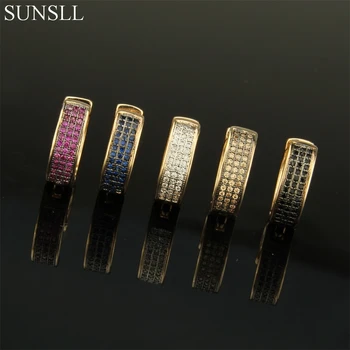 SUNSLL Golden Color Copper Multicolor Cubic Zirconia Trendy Hoop Earrings Women's Fashion Party Jewelry CZ Brincos
SUNSLL Golden Color Copper Multicolor Cubic Zirconia Trendy Hoop Earrings Women's Fashion Party Jewelry CZ Brincos