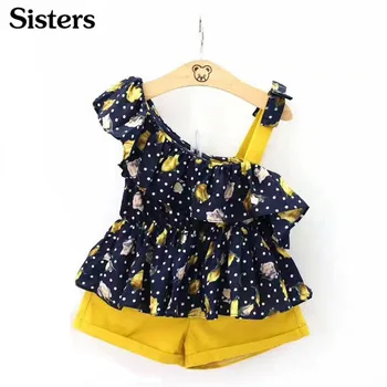 Girl retro floral 2 clothes sets 2018 summer new fashion polka dot Sleeveless Shirts waist belt tie shorts clothing suits
Girl retro floral 2 clothes sets 2018 summer new fashion polka dot Sleeveless Shirts waist belt tie shorts clothing suits