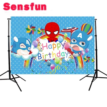 Blue Wall Rainbow Photography Backdrop Cartoon Super Heroes Spiderman Custom background for photo studio photocall 7x5ft
Blue Wall Rainbow Photography Backdrop Cartoon Super Heroes Spiderman Custom background for photo studio photocall 7x5ft