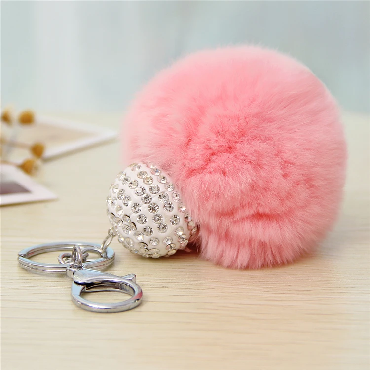 8cm Rex Rabbit Fur Ball Keychains Silver Fur Pompom Key Chain llaveros fluffy keychain Keyring porte clef Crystal Ball Bag Charm
8cm Rex Rabbit Fur Ball Keychains Silver Fur Pompom Key Chain llaveros fluffy keychain Keyring porte clef Crystal Ball Bag Charm