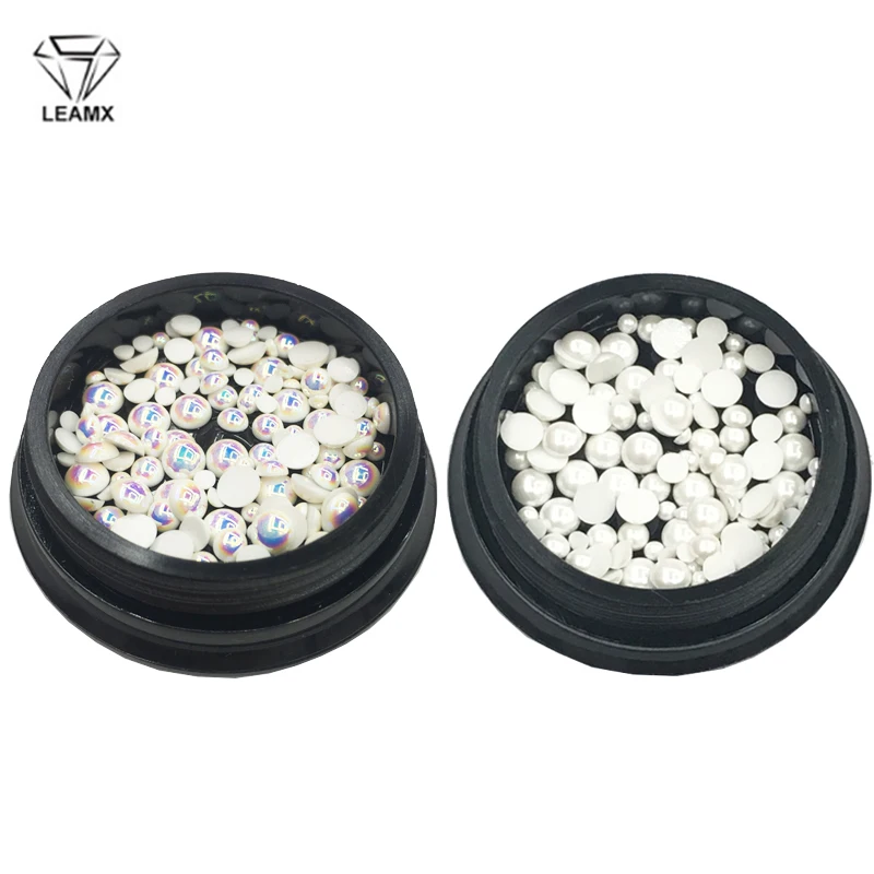 LEAMX 105 PCS/box 2MM/3MM/4MM Mix Size DIY 3D White/AB Semicircle Pearl Stone Beads Nails Glitter Decoration Manicure Tools L455
LEAMX 105 PCS/box 2MM/3MM/4MM Mix Size DIY 3D White/AB Semicircle Pearl Stone Beads Nails Glitter Decoration Manicure Tools L455