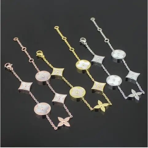 High quality jewelry bracelet rose gold fashion clover shell bracelets for women
High quality jewelry bracelet rose gold fashion clover shell bracelets for women