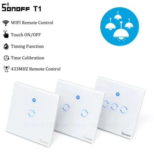 Sonoff T1 EU/UK 1C/2C/3C Smart WiFi Wall Light Switch 1 /2 /3 Gang 86 Type Wall Touch/RF433/ eWeLink APP Control Smart Home
Sonoff T1 EU/UK 1C/2C/3C Smart WiFi Wall Light Switch 1 /2 /3 Gang 86 Type Wall Touch/RF433/ eWeLink APP Control Smart Home