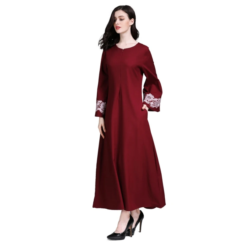 Embroidery Long Sleeve Islamic Female Long Dress Loose Cozy Large Size Muslim Jurken Full Sleeve Solid Arab Dubai Abaya Dresses
Embroidery Long Sleeve Islamic Female Long Dress Loose Cozy Large Size Muslim Jurken Full Sleeve Solid Arab Dubai Abaya Dresses