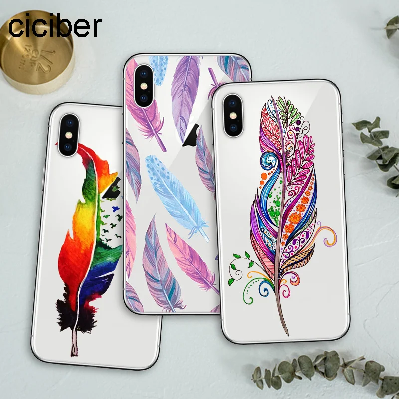 ciciber Colorful Watercolors Feather Soft Silicon Phone Cases Cover For iPhone 11 Pro Max XR X XS Max 7 5S 8 6s Plus Fundas
ciciber Colorful Watercolors Feather Soft Silicon Phone Cases Cover For iPhone 11 Pro Max XR X XS Max 7 5S 8 6s Plus Fundas