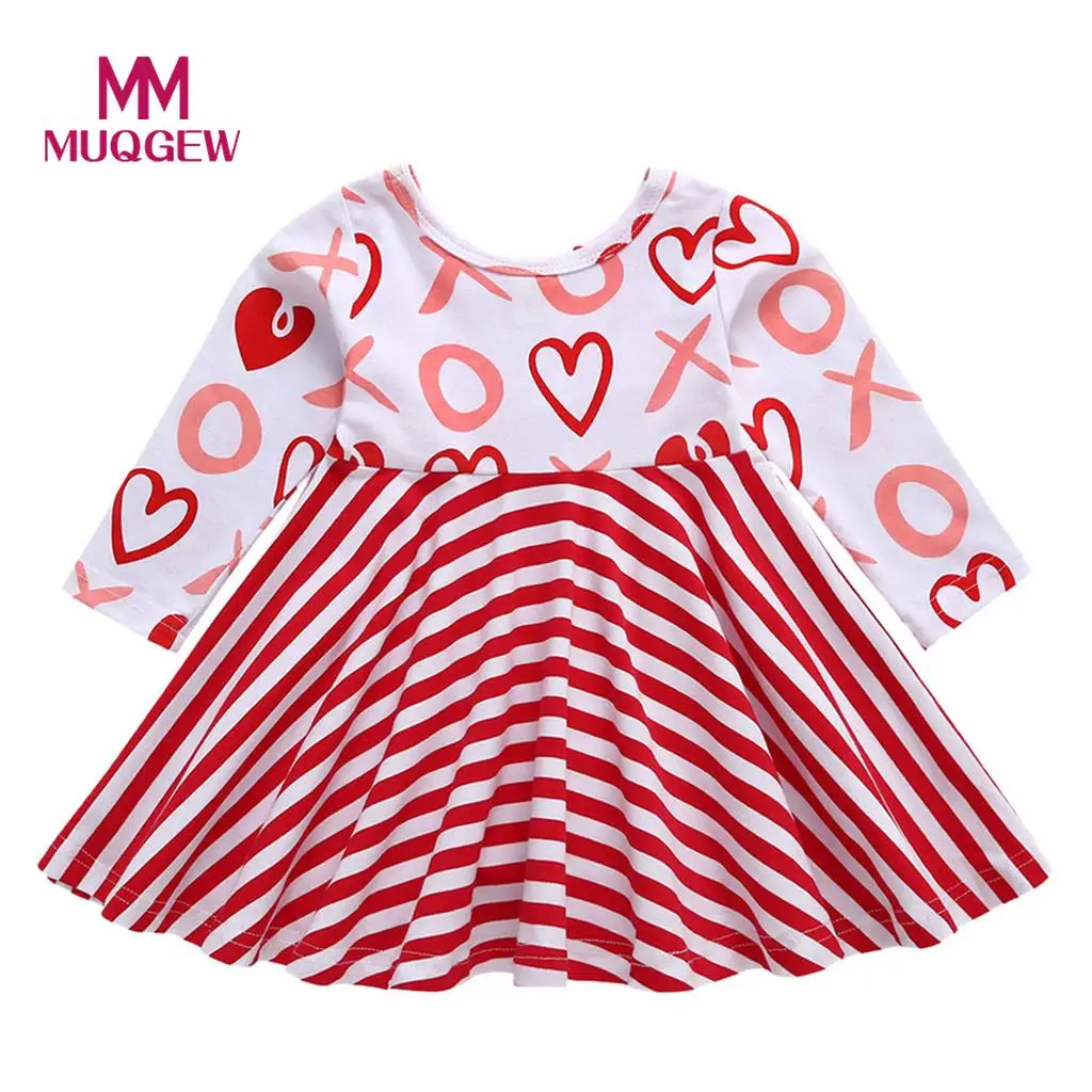 MUQGEW Valentine's Day Cute Toddler Kid Baby Girl Stripe Heart Print Long Sleeve Princess Dress Tops vestidos lovely Gifts 2019
MUQGEW Valentine's Day Cute Toddler Kid Baby Girl Stripe Heart Print Long Sleeve Princess Dress Tops vestidos lovely Gifts 2019