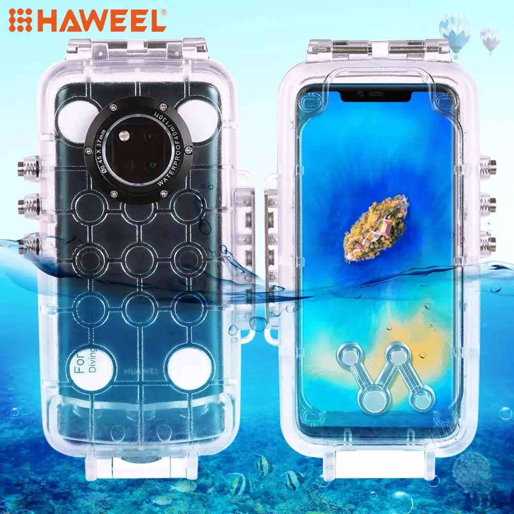 HAWEEL 40m/130ft Waterproof Diving Housing Photo Video Taking Underwater Cover Case for Huawei Mate 20 Pro(Transparent)
HAWEEL 40m/130ft Waterproof Diving Housing Photo Video Taking Underwater Cover Case for Huawei Mate 20 Pro(Transparent)
