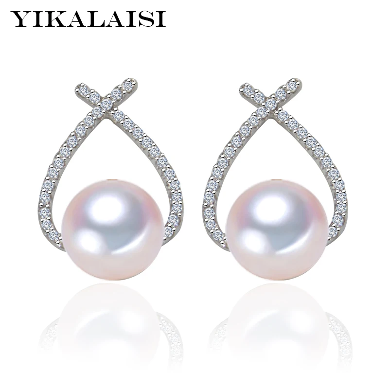 YIKALAISI 925 Sterling Silver Natural Freshwater Pearl Fashion Stud Earrings Jewelry For Women 7-8mm Pearl 5 Colour AAA Zircon
YIKALAISI 925 Sterling Silver Natural Freshwater Pearl Fashion Stud Earrings Jewelry For Women 7-8mm Pearl 5 Colour AAA Zircon
