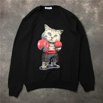 New 19ss Novelty High Men Love Boxing Cat Hoodies Hoody hooded Sweatshirts velvet Cotton Drake Thicken Fleece #E42
New 19ss Novelty High Men Love Boxing Cat Hoodies Hoody hooded Sweatshirts velvet Cotton Drake Thicken Fleece #E42