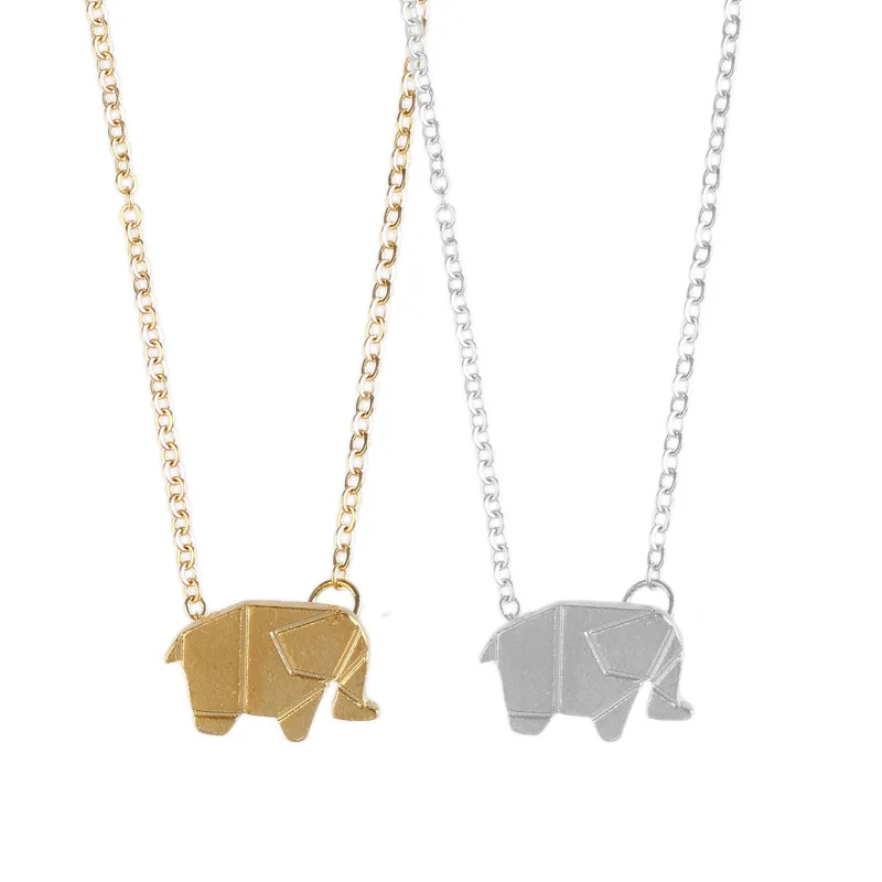 Trendy Simple Punk Lucky Elephant Pendant Necklace Gold Silver Origami Animal Elephant Necklace For Women Jewelry Free Shipp
Trendy Simple Punk Lucky Elephant Pendant Necklace Gold Silver Origami Animal Elephant Necklace For Women Jewelry Free Shipp
