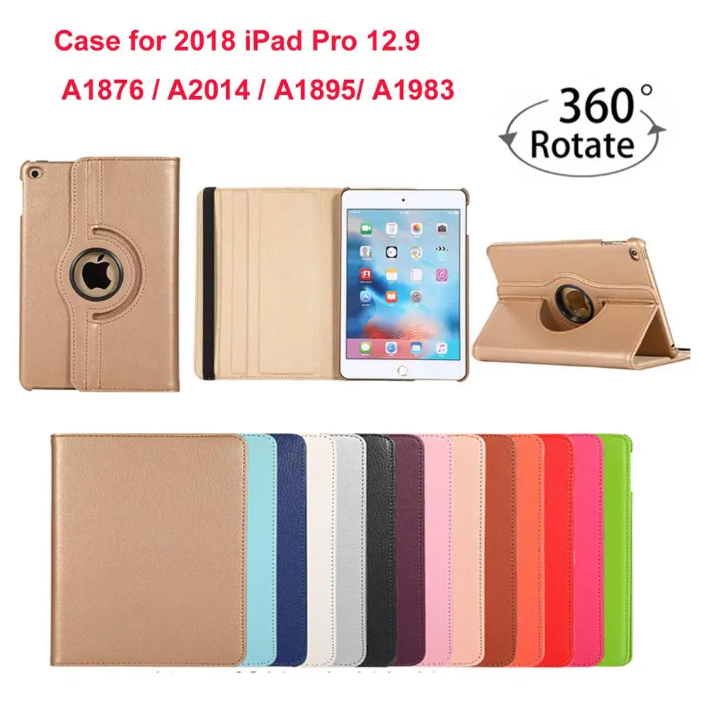 360 Degree Rotation Tablet Protection Case PU Cover Stand Shell for 2018 iPad Pro 12.9''A1876 / A2014 / A1895/ A1983
360 Degree Rotation Tablet Protection Case PU Cover Stand Shell for 2018 iPad Pro 12.9''A1876 / A2014 / A1895/ A1983