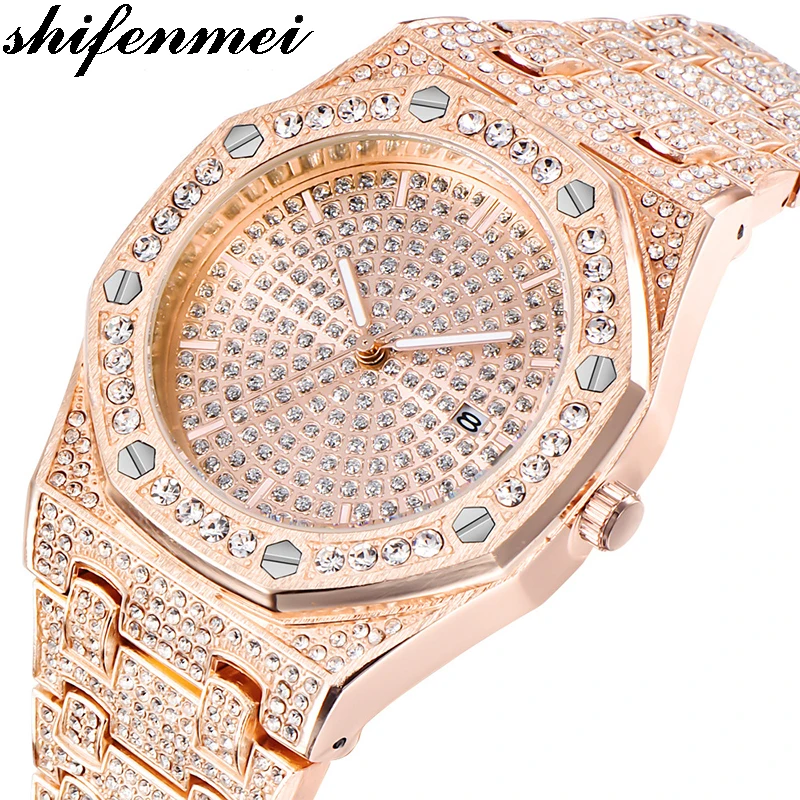 shifenmei S8001 Watch For Men Iced Out Yellow Gold Tone Stainless Steel Quartz Mens Wrist Watches Luxury Relogio Masculino
shifenmei S8001 Watch For Men Iced Out Yellow Gold Tone Stainless Steel Quartz Mens Wrist Watches Luxury Relogio Masculino