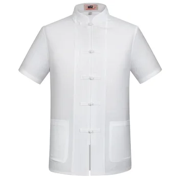 White Chinese Men's Cotton Linen Embroidery Kung Fu Shirt Summer Tops Short Sleeve Clothing Size S M L XL XXL XXXL
White Chinese Men's Cotton Linen Embroidery Kung Fu Shirt Summer Tops Short Sleeve Clothing Size S M L XL XXL XXXL