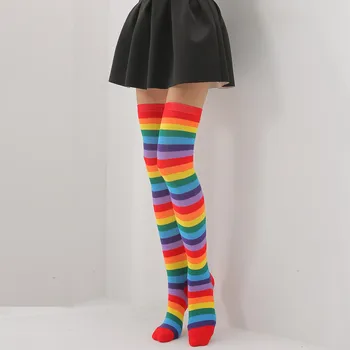 KingDeng Woman Over The Knee Thigh High Stockings Leg Wraps Designer Compression Long Rainbow Stockings Stripe Fashion Design
KingDeng Woman Over The Knee Thigh High Stockings Leg Wraps Designer Compression Long Rainbow Stockings Stripe Fashion Design