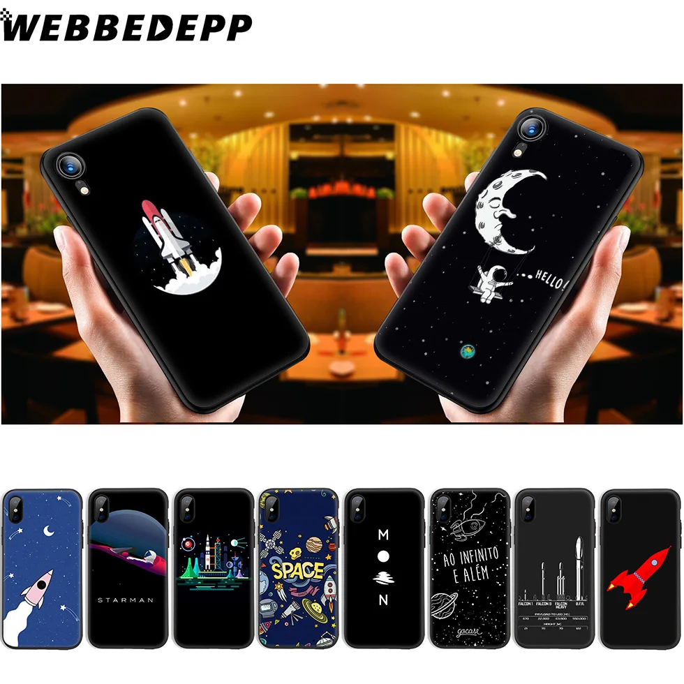 Фото WEBBEDEPP Rocket Man космическая луна мягкий силиконовый чехол для iPhone 11 Pro Xr Xs Max X или 10 8 7 | Отзывы и видеообзор (33004860333)