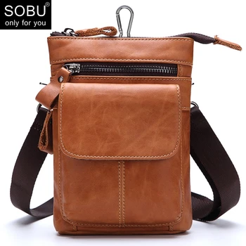 Genuine Leather Men Waist Bag Shoulder Pack Functional Belt Hook Cowhide Male Small Crossbody Phone Pouch N089
Genuine Leather Men Waist Bag Shoulder Pack Functional Belt Hook Cowhide Male Small Crossbody Phone Pouch N089