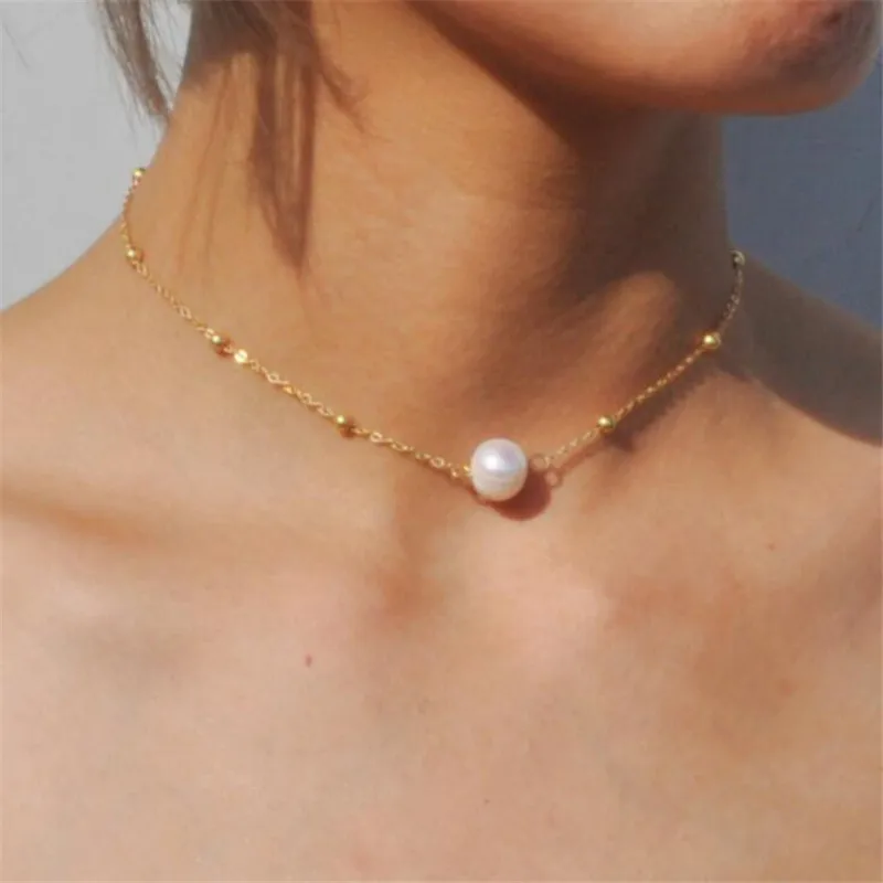 Trendy Gold Beads Short Choker Necklaces For Women Bohemian Chain Collar Necklace Girl Vintage Simulated Pearl Jewelry
Trendy Gold Beads Short Choker Necklaces For Women Bohemian Chain Collar Necklace Girl Vintage Simulated Pearl Jewelry