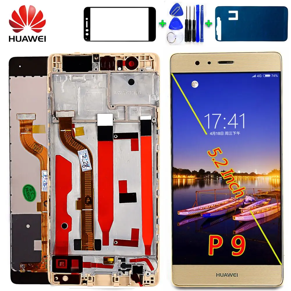 Huawei 5.2 inch LCD Display For Huawei P9 EVA-L09 EVA-L19 1920*1080 Touch Screen Digitizer Assembly Frame With Glass film Tools
Huawei 5.2 inch LCD Display For Huawei P9 EVA-L09 EVA-L19 1920*1080 Touch Screen Digitizer Assembly Frame With Glass film Tools