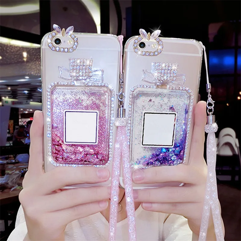 For iPhone 6 6S 7 8 plus X XR XS Max Fashion Rhinestone Diamond Bling Liquid sand bottle Quick-sand soft phone case Back cover
For iPhone 6 6S 7 8 plus X XR XS Max Fashion Rhinestone Diamond Bling Liquid sand bottle Quick-sand soft phone case Back cover