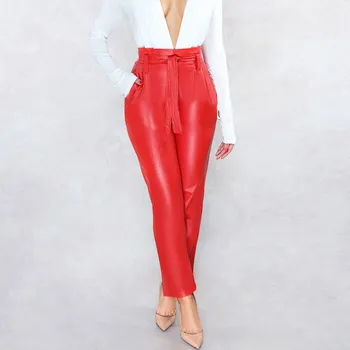 Fashion Pu Leather Summer Pants High Waist Casual Pants Pencil Pants Women Clothes 2019
Fashion Pu Leather Summer Pants High Waist Casual Pants Pencil Pants Women Clothes 2019
