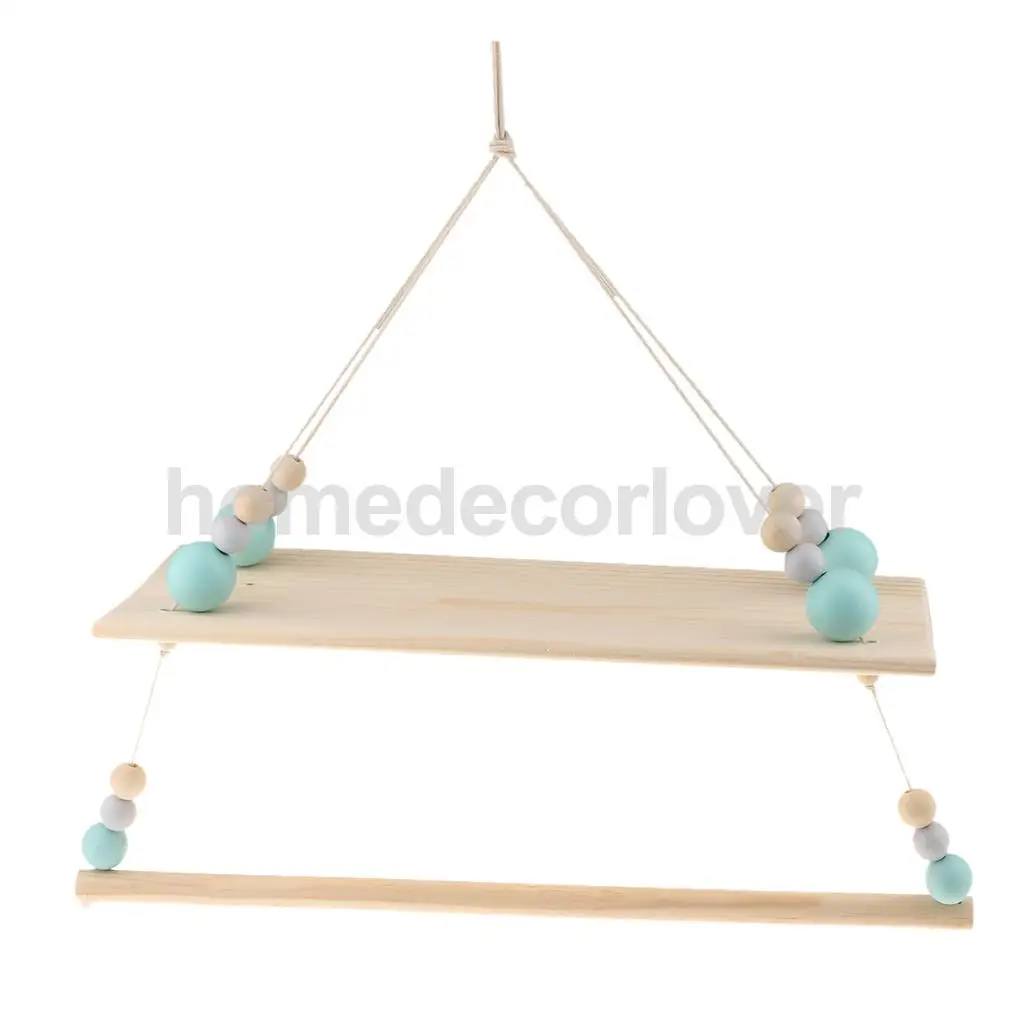 Wall Hanging Wooden Shelves Floating Wall Shelf Home Decor Baby Kids Room Storage Holder Hanger