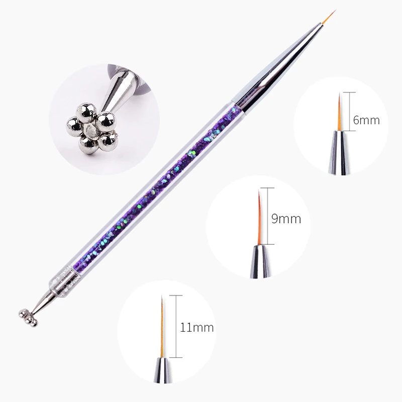 1pcs Double Head Nail Art Painting Pen Professional Nail Line Pen Brush Nail Tools Carved Nail Decoration Manicure Accessories
1pcs Double Head Nail Art Painting Pen Professional Nail Line Pen Brush Nail Tools Carved Nail Decoration Manicure Accessories