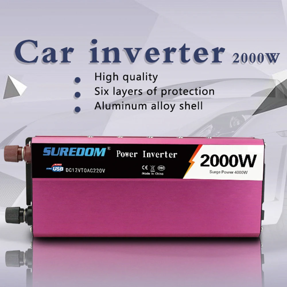 Inverter Dc to Ac 12V to 220V 2000w Peak Power 4000w Modified Sine Wave Power Converter Voltage transformer LCD display
Inverter Dc to Ac 12V to 220V 2000w Peak Power 4000w Modified Sine Wave Power Converter Voltage transformer LCD display