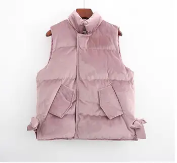 Winter Vest Women 2019 Korean Big Bow Cotton Padded Pockets Sleevless Down Quilted Velvet Vest Jacket Female Waistcoats
Winter Vest Women 2019 Korean Big Bow Cotton Padded Pockets Sleevless Down Quilted Velvet Vest Jacket Female Waistcoats