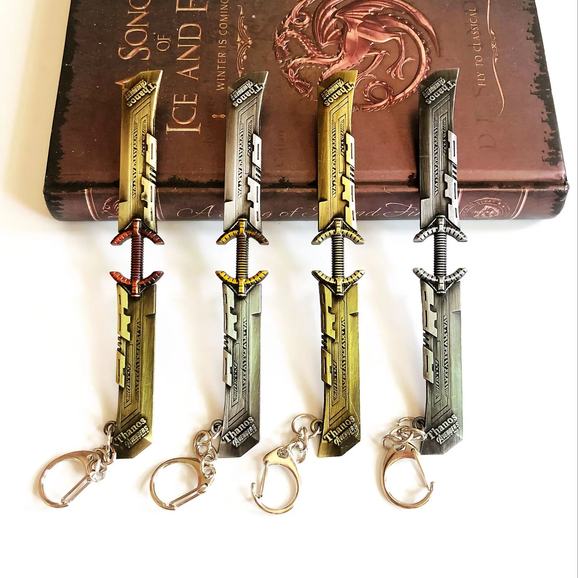 New Marvel Avengers 4 Endgame Thanos Sword Keychains Toys Avengers Iron Man Infinite Gauntlet Thor Loki Weapons Keyring Toys
New Marvel Avengers 4 Endgame Thanos Sword Keychains Toys Avengers Iron Man Infinite Gauntlet Thor Loki Weapons Keyring Toys