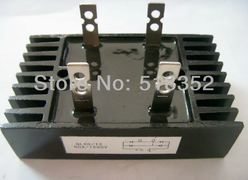 60A 1200V Bridge Rectifier L100mmx W60mmx H29mm Used for 24V Single Phase Drive, Wire EDM Machines Electrical Parts
60A 1200V Bridge Rectifier L100mmx W60mmx H29mm Used for 24V Single Phase Drive, Wire EDM Machines Electrical Parts
