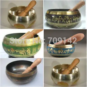 6pcs 9.6CM Tibetan Buddhism Cuprum Mantra wholesale Bronze Buddhism copper singing bowls
6pcs 9.6CM Tibetan Buddhism Cuprum Mantra wholesale Bronze Buddhism copper singing bowls