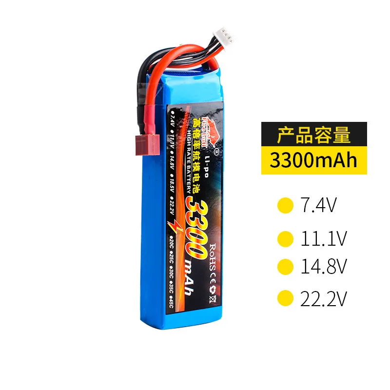HUONIU 7 4 V 11 1 14 8 22 2 3300mAh 25C 2S 3S 4S 6S перезаряжаемая литий-полимерная батарея XT60 T другая